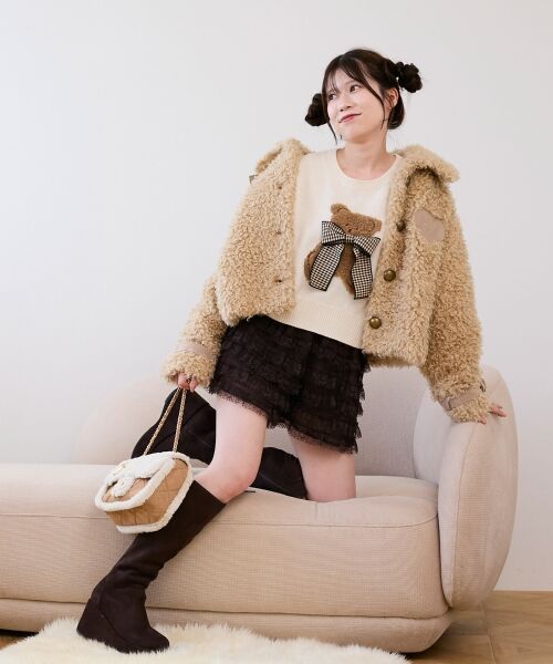 MAJESTIC LEGON / マジェスティックレゴン ブルゾン | ハートパッチふわふわブルゾン | 詳細1