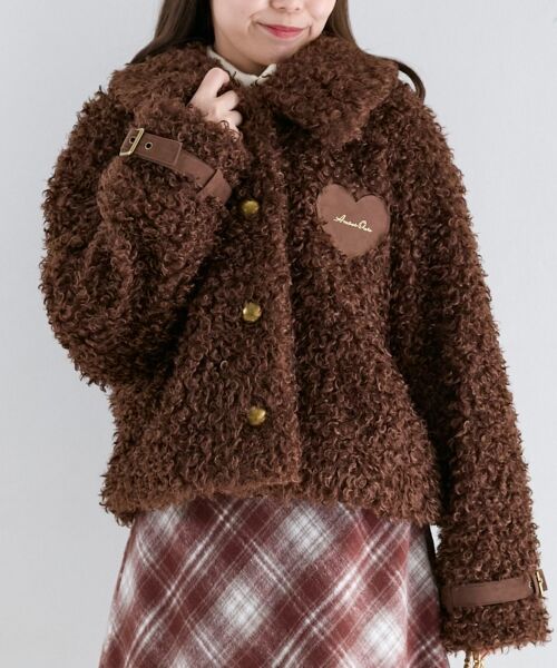 MAJESTIC LEGON / マジェスティックレゴン ブルゾン | ハートパッチふわふわブルゾン | 詳細13