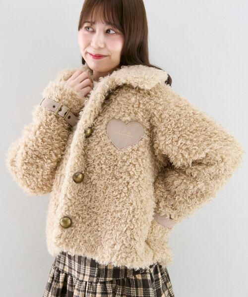 MAJESTIC LEGON / マジェスティックレゴン ブルゾン | ハートパッチふわふわブルゾン | 詳細7