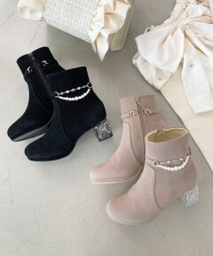 MAJESTIC LEGON / マジェスティックレゴン ブーツ（ショート丈） | 取り外しパールビジューブーツ