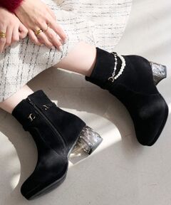 MAJESTIC LEGON / マジェスティックレゴン ブーツ（ショート丈） | 取り外しパールビジューブーツ