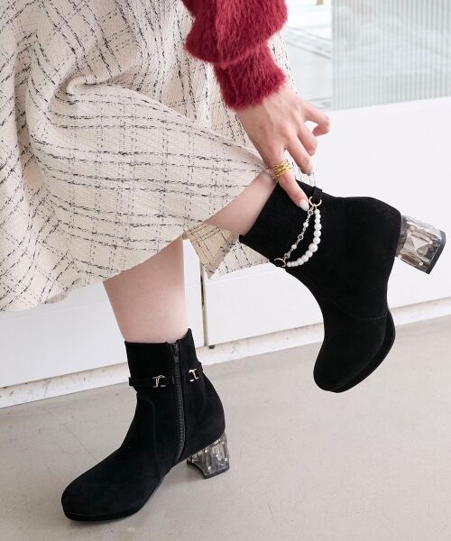 MAJESTIC LEGON / マジェスティックレゴン ブーツ（ショート丈） | 取り外しパールビジューブーツ | 詳細10