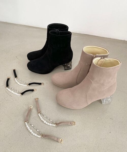 MAJESTIC LEGON / マジェスティックレゴン ブーツ（ショート丈） | 取り外しパールビジューブーツ | 詳細11