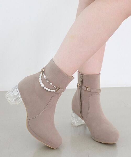 MAJESTIC LEGON / マジェスティックレゴン ブーツ（ショート丈） | 取り外しパールビジューブーツ | 詳細4