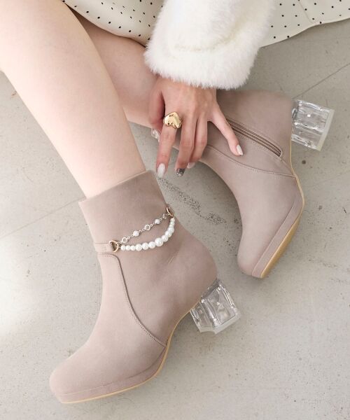 MAJESTIC LEGON / マジェスティックレゴン ブーツ（ショート丈） | 取り外しパールビジューブーツ | 詳細5