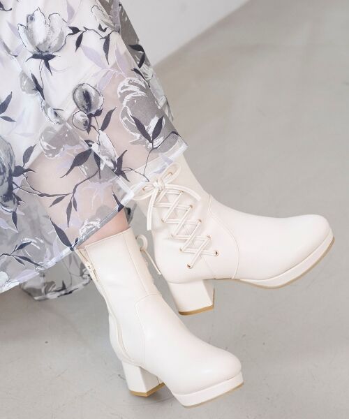 MAJESTIC LEGON / マジェスティックレゴン ブーツ（ショート丈） | サイドレースアップストレッチブーツ | 詳細5