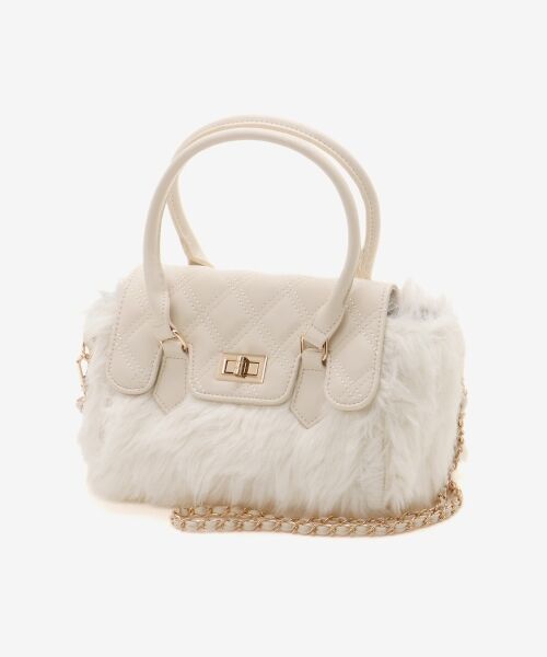 MAJESTIC LEGON / マジェスティックレゴン トートバッグ | キルティングフラップファーバッグ | 詳細11