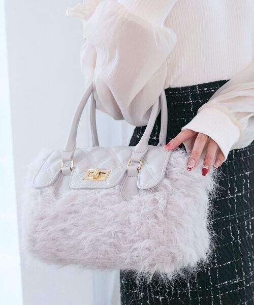 MAJESTIC LEGON / マジェスティックレゴン トートバッグ | キルティングフラップファーバッグ | 詳細8