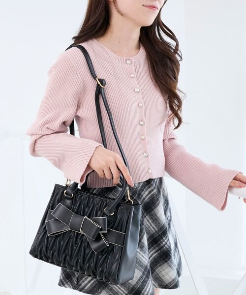 MAJESTIC LEGON / マジェスティックレゴン トートバッグ | クラシカルスクエアリボンバッグ | 詳細16