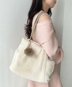 MAJESTIC LEGON / マジェスティックレゴン トートバッグ | ポンポン付きファータックトート