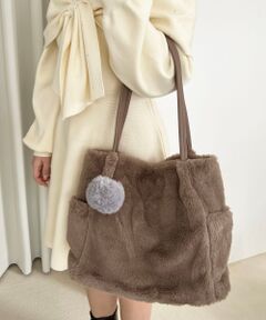 MAJESTIC LEGON / マジェスティックレゴン トートバッグ | ポンポン付きファータックトート