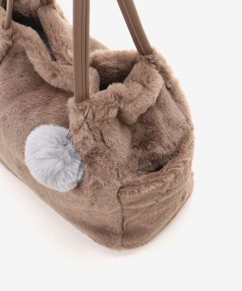 MAJESTIC LEGON / マジェスティックレゴン トートバッグ | ポンポン付きファータックトート | 詳細10