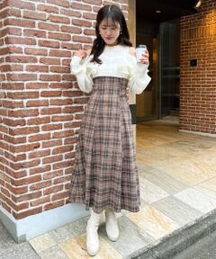 MAJESTIC LEGON / マジェスティックレゴン ミニ丈・ひざ丈ワンピース | ウエストきゅっとフリルワンピース