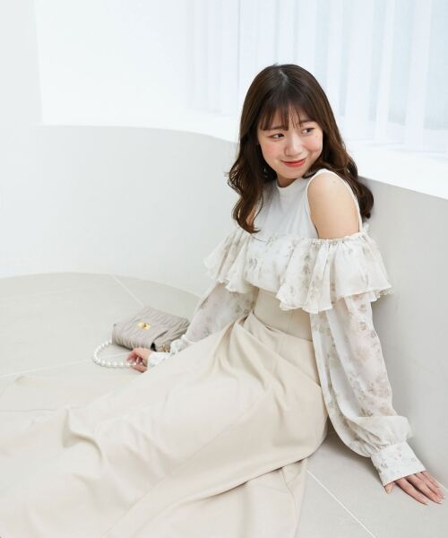 MAJESTIC LEGON / マジェスティックレゴン ミニ丈・ひざ丈ワンピース | ウエストきゅっとフリルワンピース | 詳細12