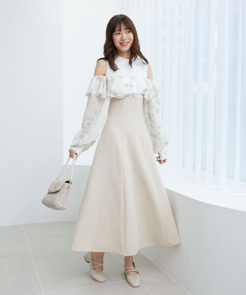 MAJESTIC LEGON / マジェスティックレゴン ミニ丈・ひざ丈ワンピース | ウエストきゅっとフリルワンピース | 詳細13