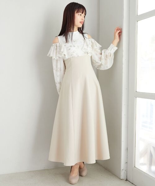 MAJESTIC LEGON / マジェスティックレゴン ミニ丈・ひざ丈ワンピース | ウエストきゅっとフリルワンピース | 詳細14