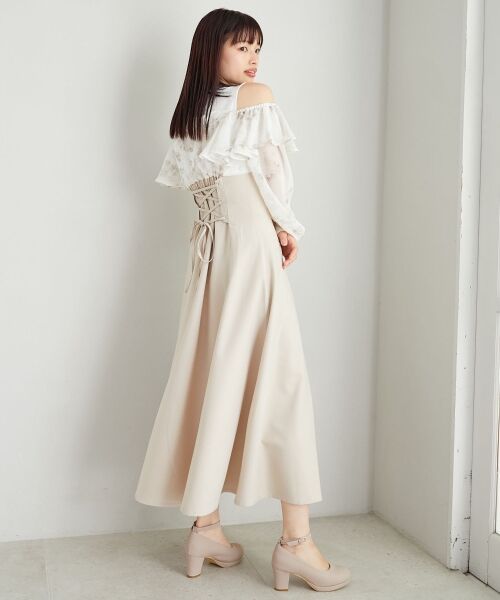 MAJESTIC LEGON / マジェスティックレゴン ミニ丈・ひざ丈ワンピース | ウエストきゅっとフリルワンピース | 詳細16