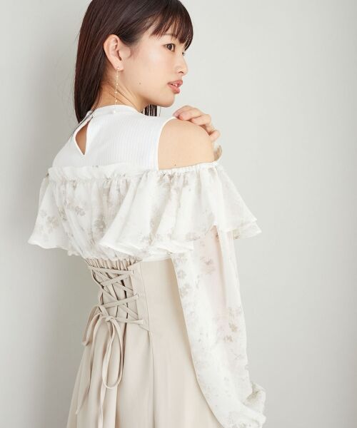 MAJESTIC LEGON / マジェスティックレゴン ミニ丈・ひざ丈ワンピース | ウエストきゅっとフリルワンピース | 詳細19