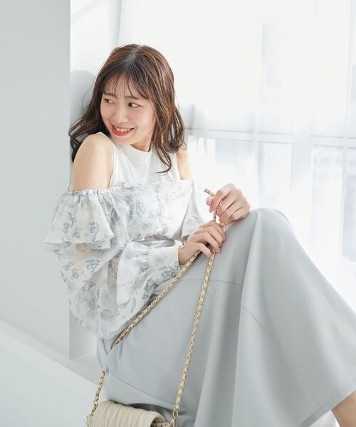 MAJESTIC LEGON / マジェスティックレゴン ミニ丈・ひざ丈ワンピース | ウエストきゅっとフリルワンピース | 詳細22