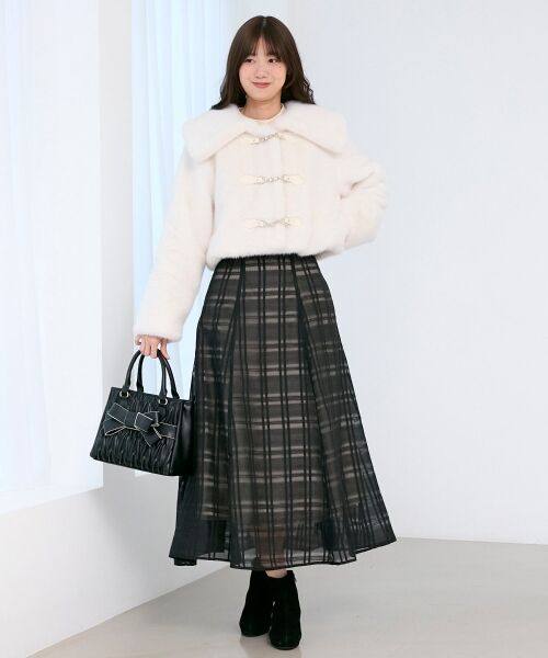 MAJESTIC LEGON / マジェスティックレゴン ミニ丈・ひざ丈ワンピース | ウエストきゅっとフリルワンピース | 詳細10