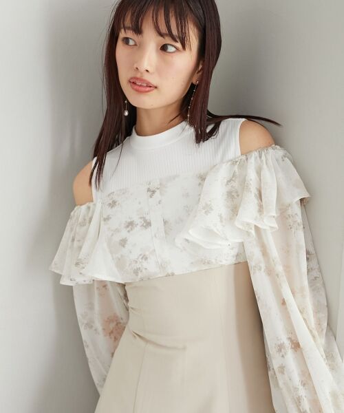 MAJESTIC LEGON / マジェスティックレゴン ミニ丈・ひざ丈ワンピース | ウエストきゅっとフリルワンピース | 詳細17