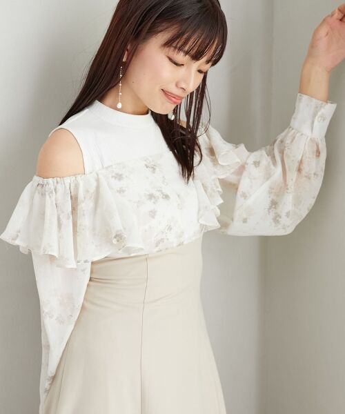 MAJESTIC LEGON / マジェスティックレゴン ミニ丈・ひざ丈ワンピース | ウエストきゅっとフリルワンピース | 詳細18