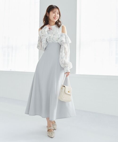 MAJESTIC LEGON / マジェスティックレゴン ミニ丈・ひざ丈ワンピース | ウエストきゅっとフリルワンピース | 詳細24