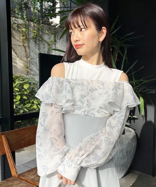 MAJESTIC LEGON / マジェスティックレゴン ミニ丈・ひざ丈ワンピース | ウエストきゅっとフリルワンピース | 詳細28