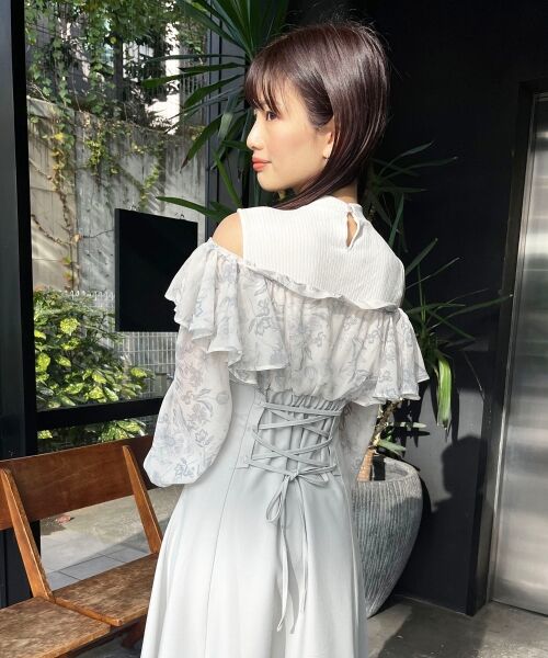 MAJESTIC LEGON / マジェスティックレゴン ミニ丈・ひざ丈ワンピース | ウエストきゅっとフリルワンピース | 詳細29