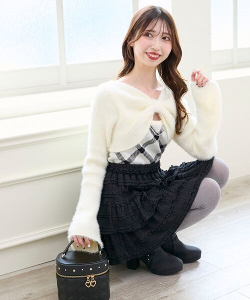 MAJESTIC LEGON / マジェスティックレゴン ニット・セーター | リボンボレロドッキングニット | 詳細15