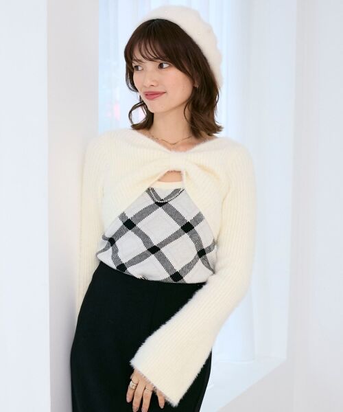 MAJESTIC LEGON / マジェスティックレゴン ニット・セーター | リボンボレロドッキングニット | 詳細20