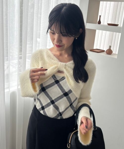 MAJESTIC LEGON / マジェスティックレゴン ニット・セーター | リボンボレロドッキングニット | 詳細29