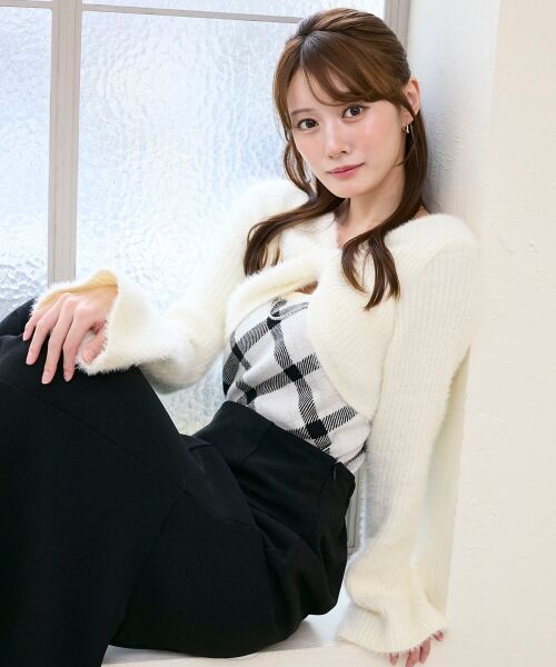 MAJESTIC LEGON / マジェスティックレゴン ニット・セーター | リボンボレロドッキングニット | 詳細12