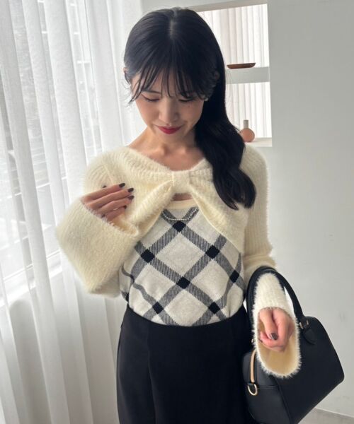 MAJESTIC LEGON / マジェスティックレゴン ニット・セーター | リボンボレロドッキングニット | 詳細28