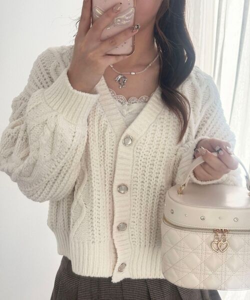 MAJESTIC LEGON / マジェスティックレゴン カーディガン・ボレロ | ハートマシュマロモールカーディガン | 詳細1