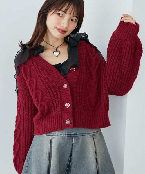 MAJESTIC LEGON / マジェスティックレゴン カーディガン・ボレロ | ハートマシュマロモールカーディガン | 詳細28