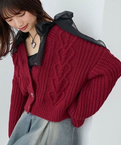 MAJESTIC LEGON / マジェスティックレゴン カーディガン・ボレロ | ハートマシュマロモールカーディガン | 詳細29