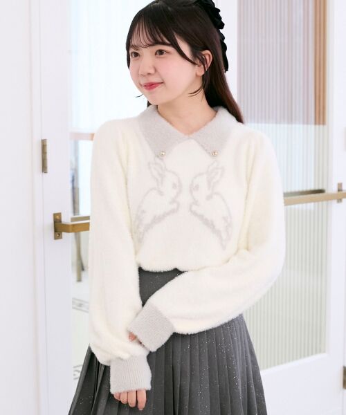 MAJESTIC LEGON / マジェスティックレゴン ニット・セーター | フワフワtwinsうさぎニット | 詳細5