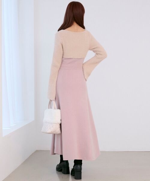 MAJESTIC LEGON / マジェスティックレゴン ミニ丈・ひざ丈ワンピース | リボンボレロドッキングニットワンピ | 詳細13