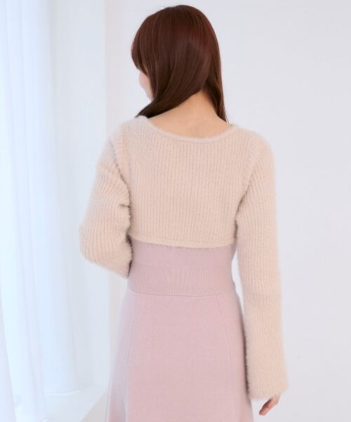 MAJESTIC LEGON / マジェスティックレゴン ミニ丈・ひざ丈ワンピース | リボンボレロドッキングニットワンピ | 詳細16