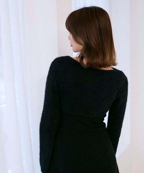 MAJESTIC LEGON / マジェスティックレゴン ミニ丈・ひざ丈ワンピース | リボンボレロドッキングニットワンピ | 詳細24