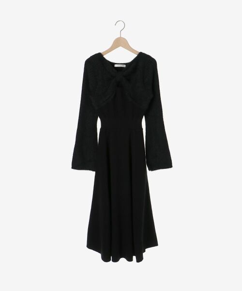 MAJESTIC LEGON / マジェスティックレゴン ミニ丈・ひざ丈ワンピース | リボンボレロドッキングニットワンピ | 詳細29