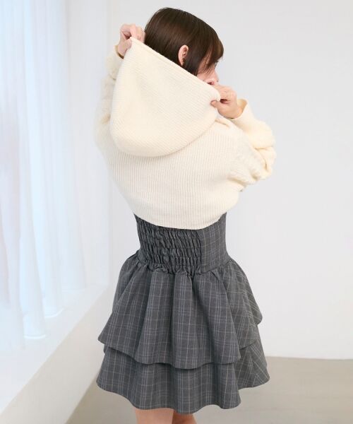 MAJESTIC LEGON / マジェスティックレゴン ミニ丈・ひざ丈ワンピース | ケーブルフードボレロセットミニワンピ | 詳細19