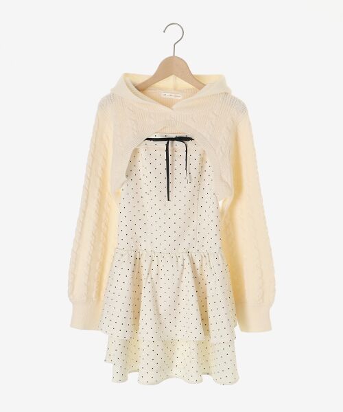 MAJESTIC LEGON / マジェスティックレゴン ミニ丈・ひざ丈ワンピース | ケーブルフードボレロセットミニワンピ | 詳細24