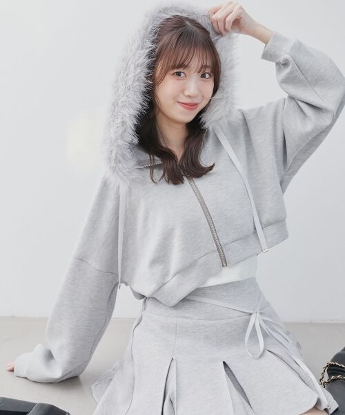 MAJESTIC LEGON / マジェスティックレゴン パーカー | 2wayフェイクファーラメパーカー | 詳細2