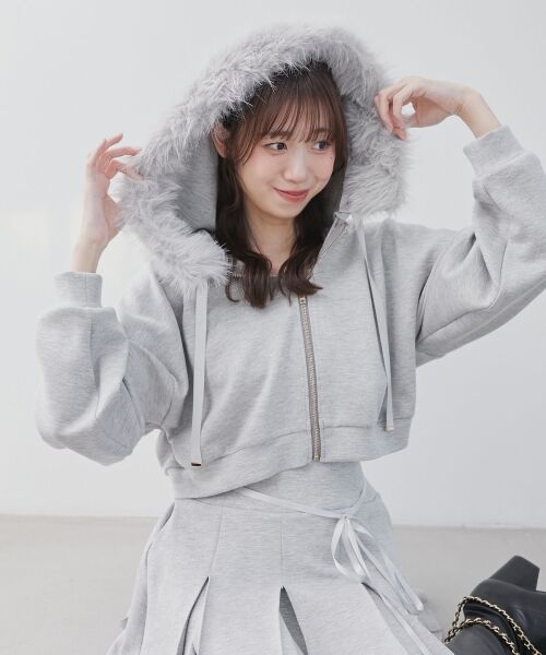 MAJESTIC LEGON / マジェスティックレゴン パーカー | 2wayフェイクファーラメパーカー | 詳細3