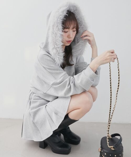 MAJESTIC LEGON / マジェスティックレゴン パーカー | 2wayフェイクファーラメパーカー | 詳細4