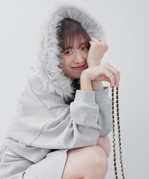 MAJESTIC LEGON / マジェスティックレゴン パーカー | 2wayフェイクファーラメパーカー | 詳細5