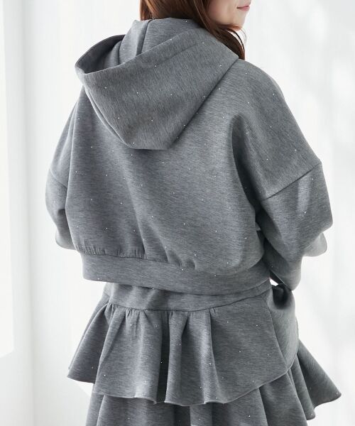 MAJESTIC LEGON / マジェスティックレゴン パーカー | ドロストリボンラインストーンパーカー | 詳細15