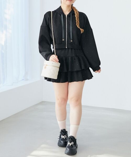 MAJESTIC LEGON / マジェスティックレゴン パーカー | ドロストリボンラインストーンパーカー | 詳細17